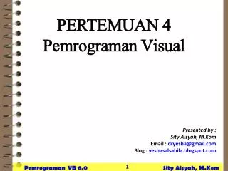 pertemuan 4 pemrograman visual