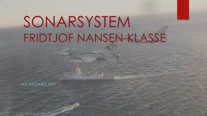 sonarsystem fridtjof nansen klasse