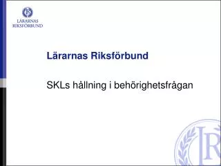 l rarnas riksf rbund