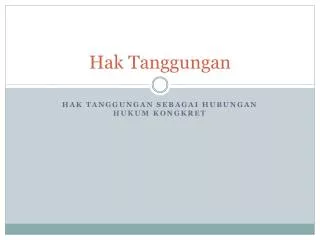 hak tanggungan