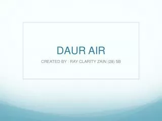 daur air