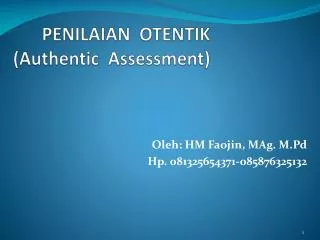 penilaian otentik authentic assessment