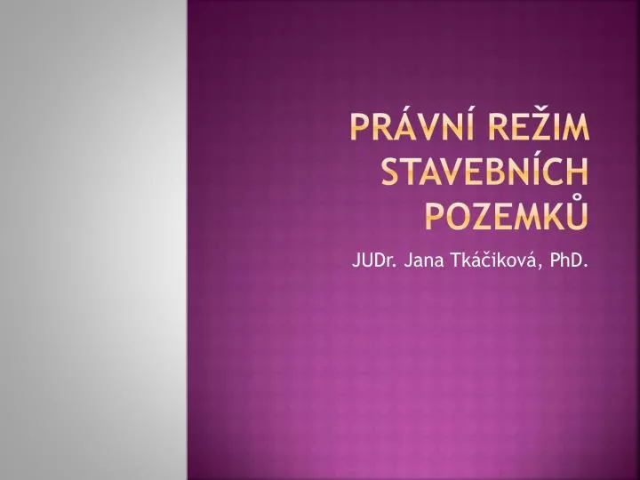 pr vn re im stavebn ch pozemk