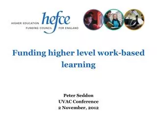 Funding higher level work-based learning