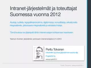 perttu tolvanen