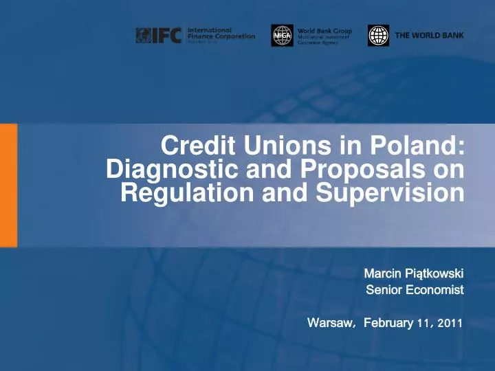 credit unions in poland diagnostic and proposals on regulation and supervision