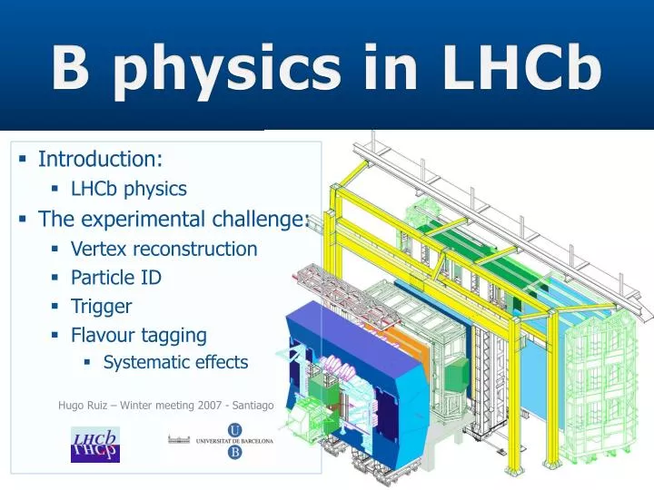 b physics in lhcb