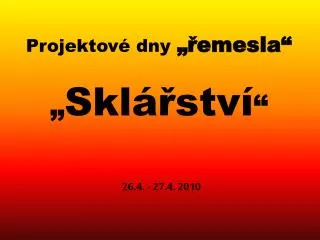 projektov dny emesla skl stv