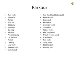 parkour