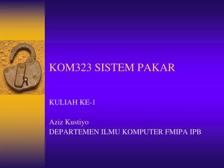 kom323 sistem pakar