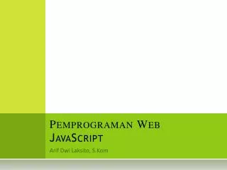 pemprograman web javascript