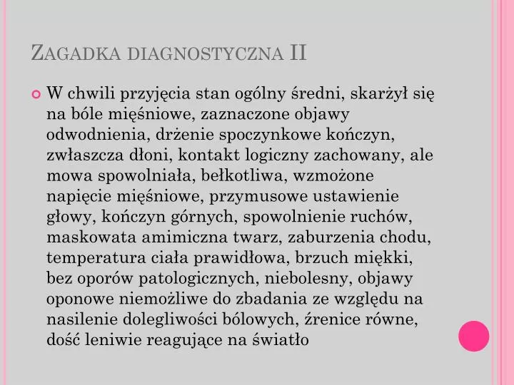 zagadka diagnostyczna ii