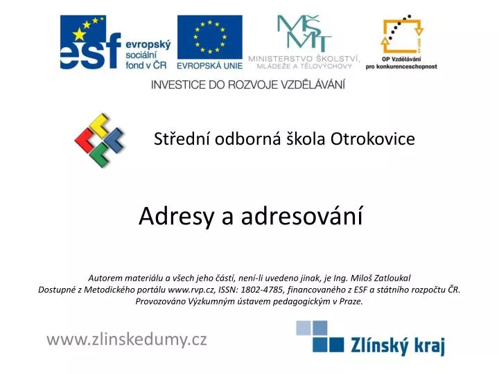 adresy a adresov n