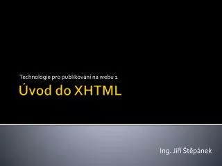 technologie pro publikov n na webu 1