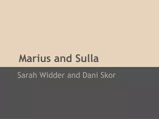 Marius and Sulla