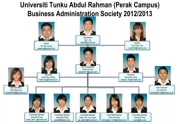 universiti tunku abdul rahman perak campus business administration society 2012 2013