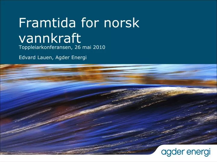 framtida for norsk vannkraft