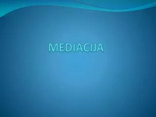 mediacija