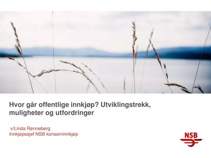 hvor g r offentlige innkj p utviklingstrekk muligheter og utfordringer