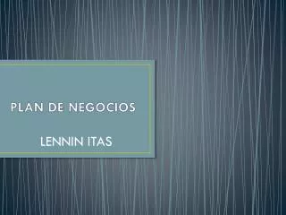 plan de negocios