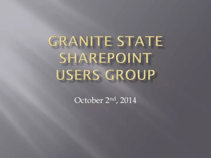 granite state sharepoint users group