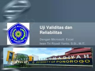 uji validitas dan reliabilitas