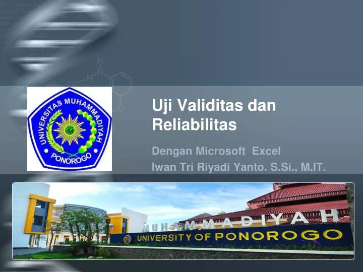 PPT Uji Validitas Dan Reliabilitas PowerPoint Presentation Free Download ID