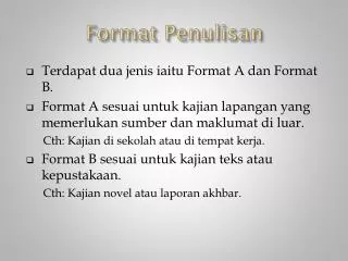 format penulisan