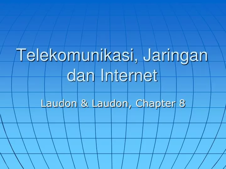 telekomunikasi jaringan dan internet