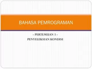 bahasa pemrograman