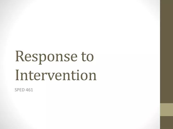 response to intervention