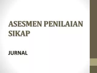 asesmen penilaian sikap