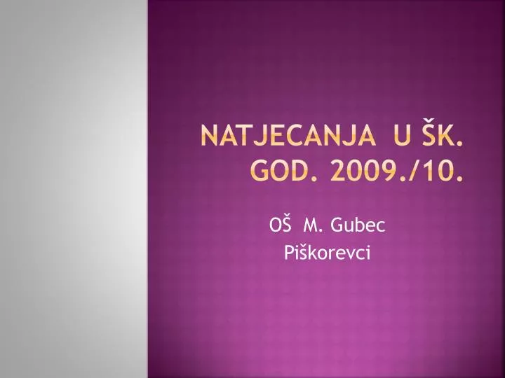 natjecanja u k god 2009 10