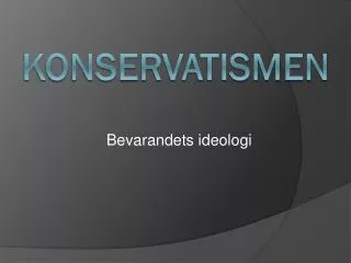 bevarandets ideologi