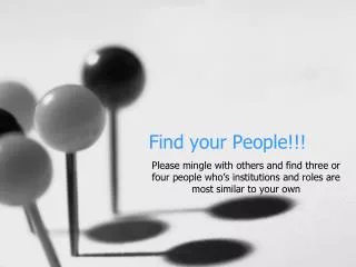 Find your People!!!
