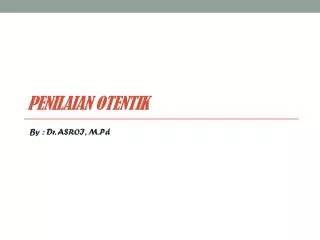 penilaian otentik