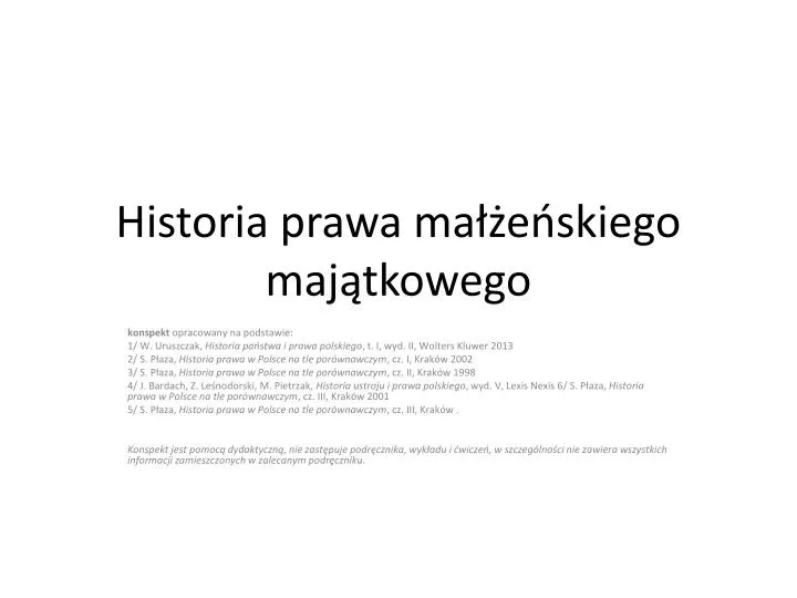 historia prawa ma e skiego maj tkowego