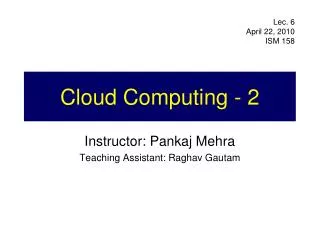 Cloud Computing - 2