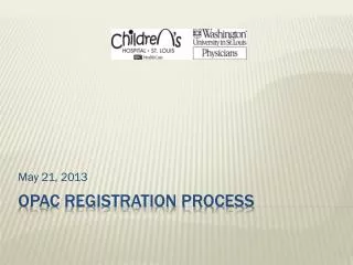 OPAC Registration process