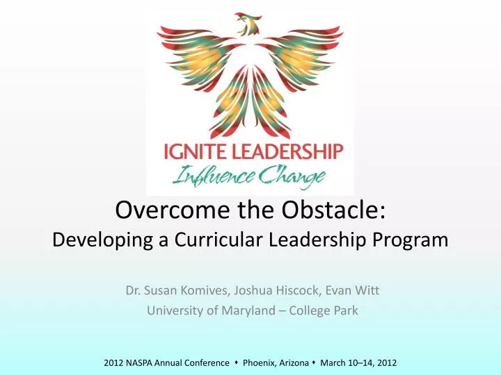 overcome the obstacle developing a curricular leadership program