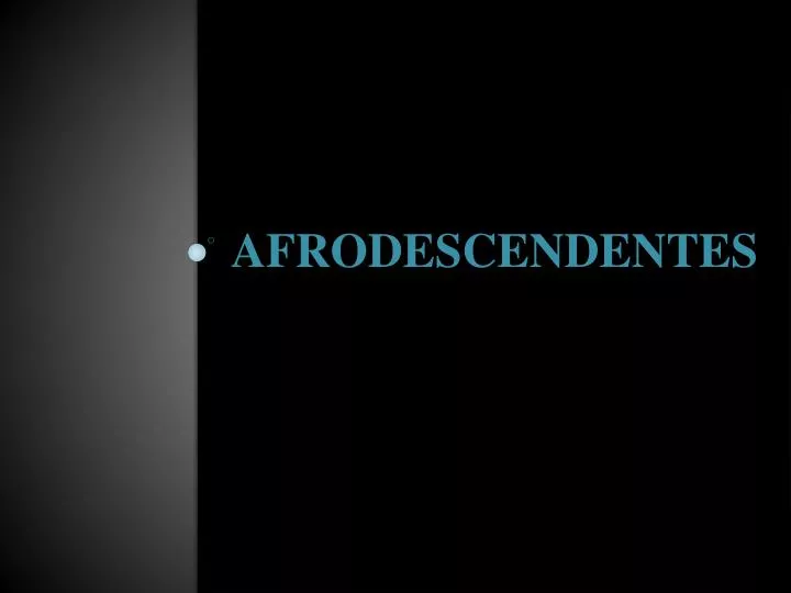 afrodescendentes