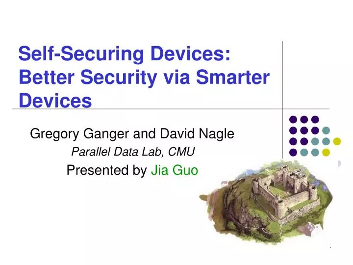 self securing devices better security via smarter devices
