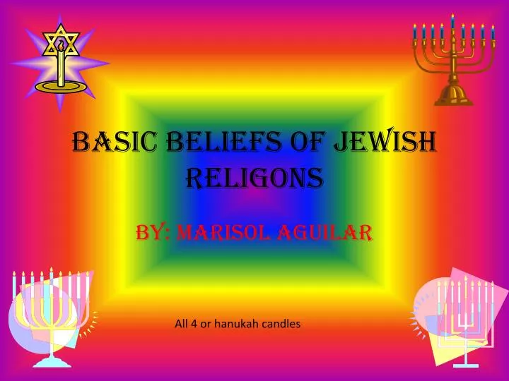 basic beliefs of jewish religons