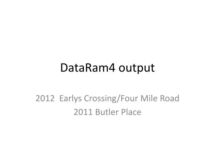 dataram4 output