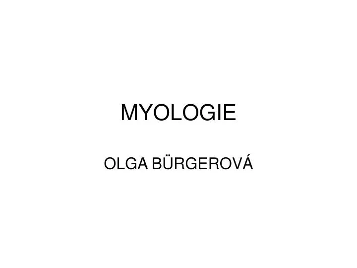 myologie
