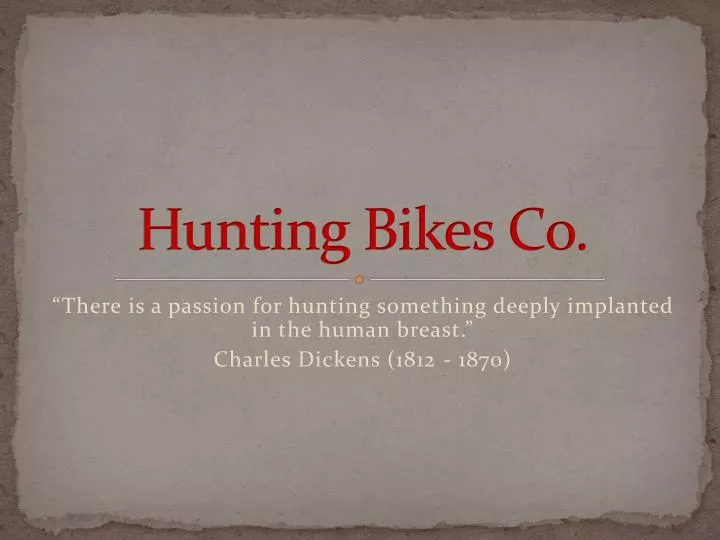 hunting bikes co