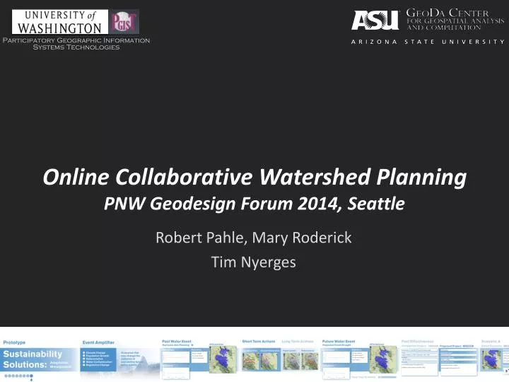 online collaborative watershed planning pnw geodesign forum 2014 seattle