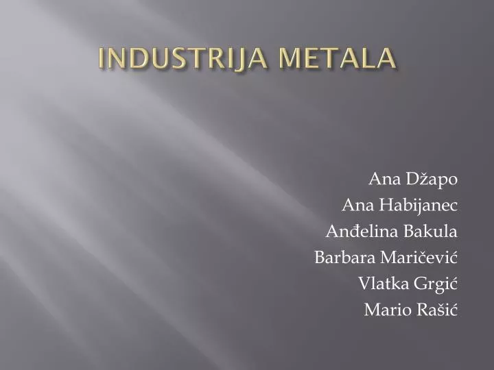 industrija metala