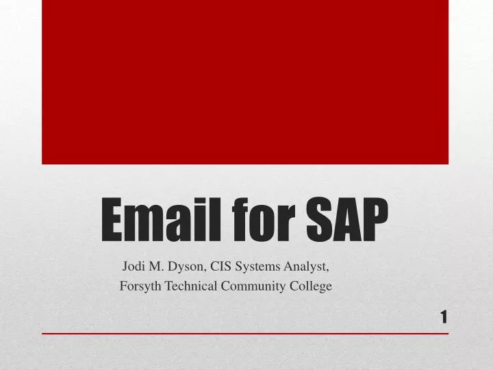 email for sap