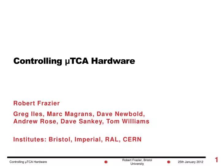 controlling tca hardware